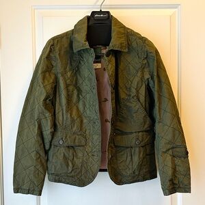 Eddie Bauer Waxed Quilted Barn Coat PM